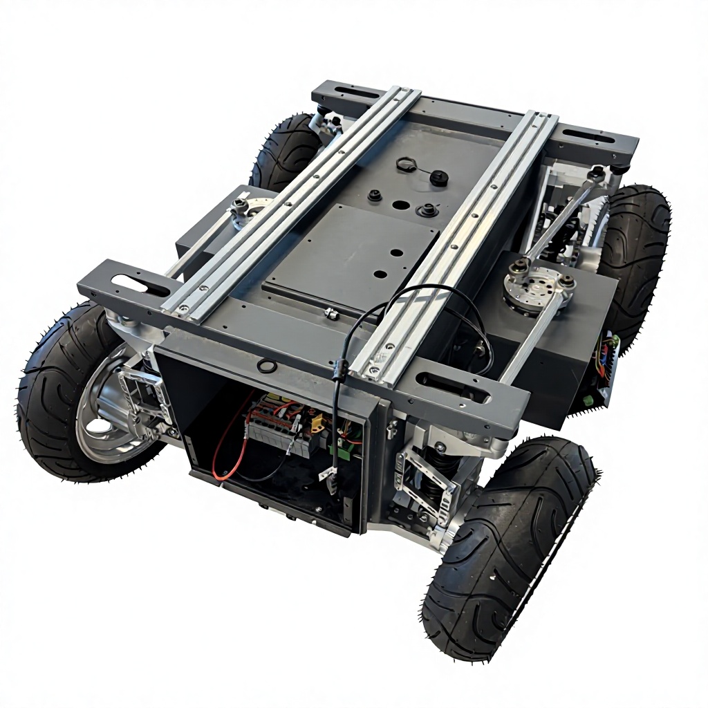 SFLZ700 100 kg Four-Wheel-Steering Robot Chassis detail view 2