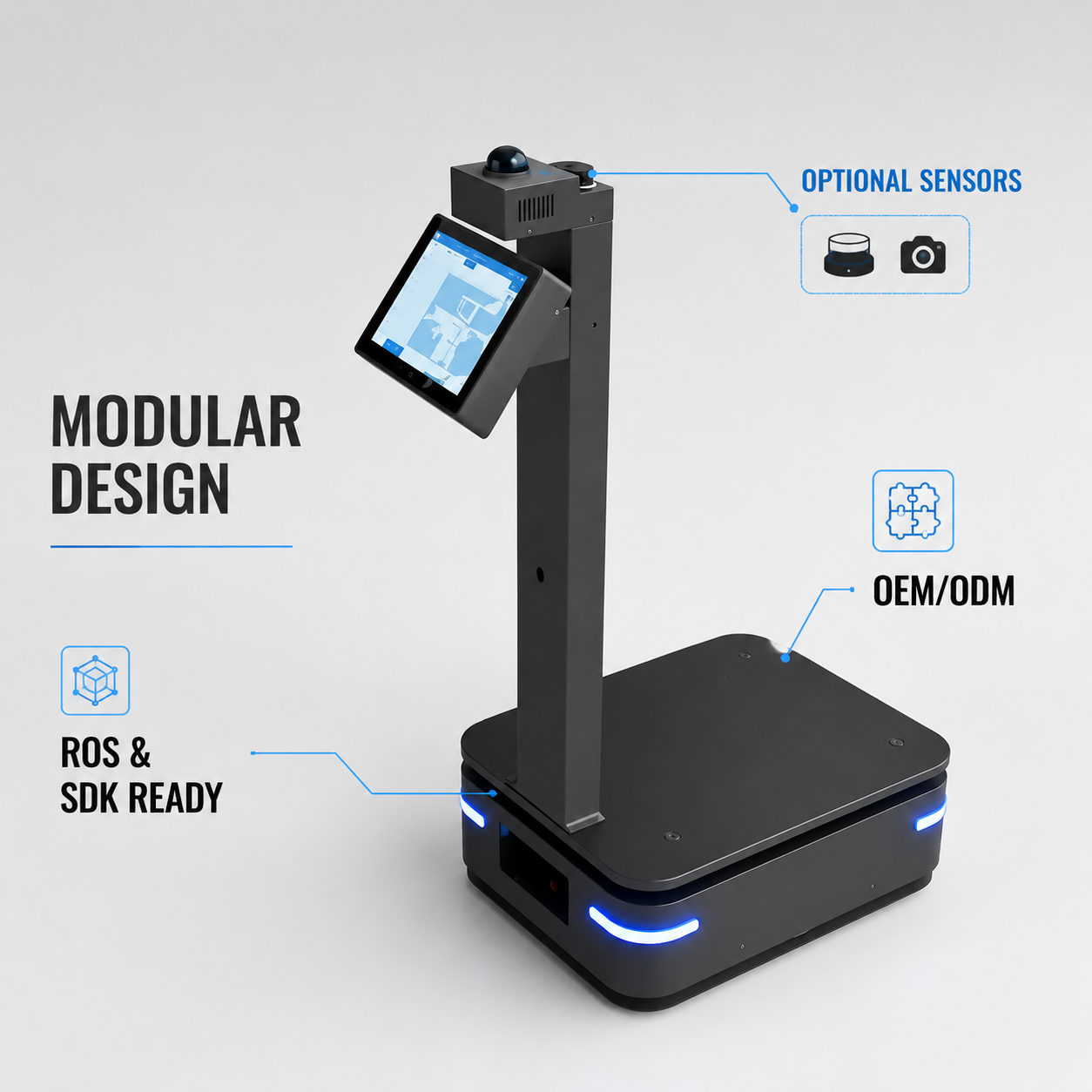 SFDR100 100 kg Autonomous Delivery Robot — supplied product image