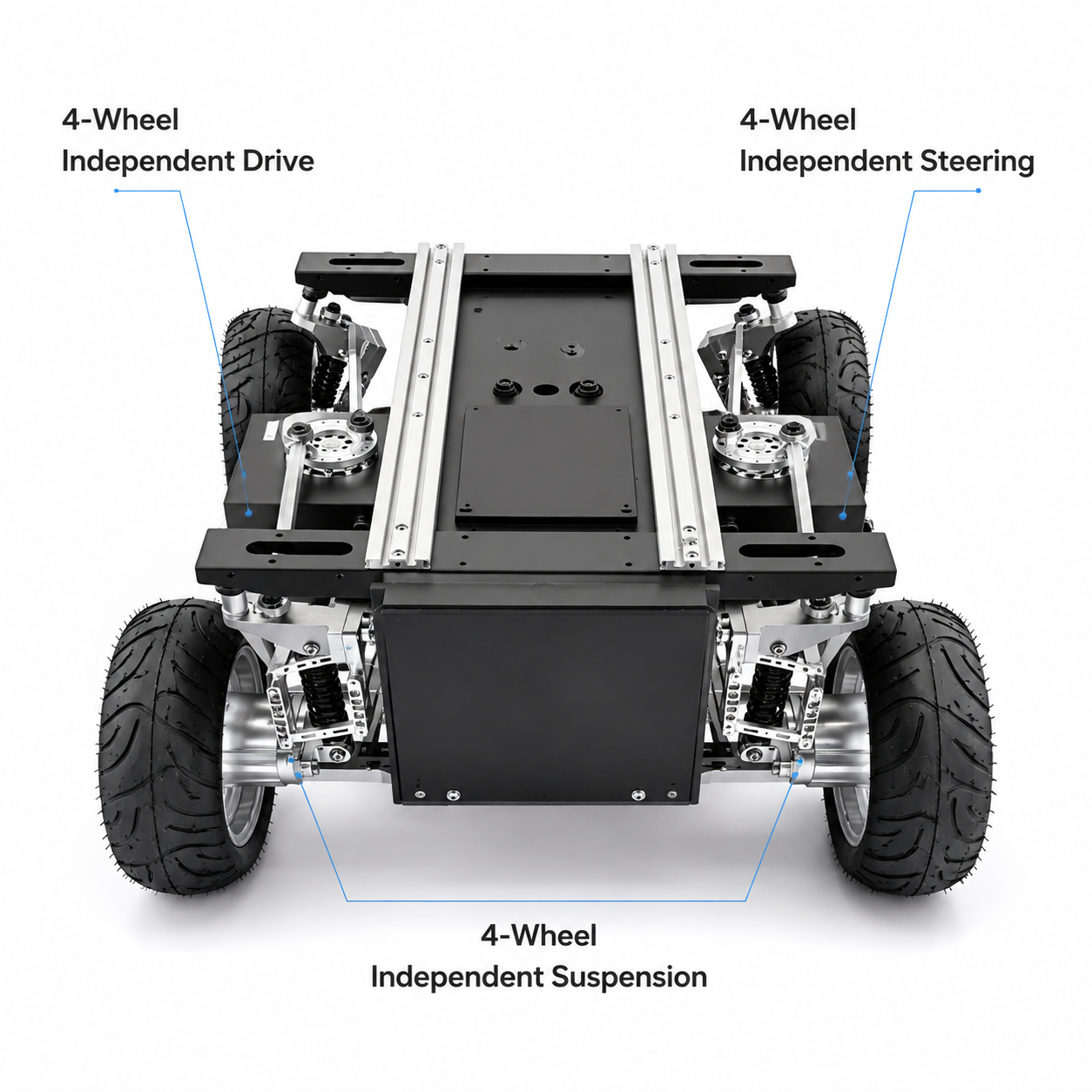 SFLZ700 100 kg Four-Wheel-Steering Robot Chassis — supplied product image